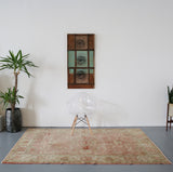 Vintage Oushak Rug 5.5ftx8.3ft