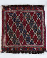 Vintage mini kilim rug in room decor setting, kilim, Turkish rug, vintage rug, portland, rug shop, bright colors, wild shaman, soft rug, bold color, Portland, Oregon, rug store, rug shop, local shop