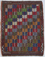 Vintage mini kilim rug in room decor setting, kilim, Turkish rug, vintage rug, portland, rug shop, bright colors, wild shaman, soft rug, bold color, Portland, Oregon, rug store, rug shop, local shop