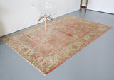 Vintage Oushak Rug 5.5ftx8.3ft