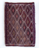 Vintage mini kilim rug in room decor setting, kilim, Turkish rug, vintage rug, portland, rug shop, bright colors, wild shaman, soft rug, bold color, Portland, Oregon, rug store, rug shop, local shop