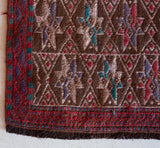 Vintage mini kilim rug in room decor setting, kilim, Turkish rug, vintage rug, portland, rug shop, bright colors, wild shaman, soft rug, bold color, Portland, Oregon, rug store, rug shop, local shop