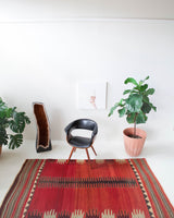 Turkish rug, vintage rug, flat weave, kilim rug, large area rug, square rug, Wild Shaman, Portland, Oregon, rug store, rug shop, local shop, bright colors, area rug, red rug, bold color