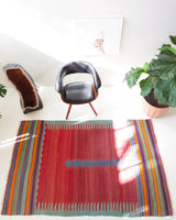 Turkish rug, vintage rug, flat weave, kilim rug, large area rug, square rug, Wild Shaman, Portland, Oregon, rug store, rug shop, local shop, bright colors, area rug, red rug, bold color