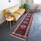 pile rug runner, Turkish rug, vintage rug, portland, rug shop, bright colors, wild shaman, runner rug, bold color, Portland, Oregon, rug store, rug shop, local shop, hallway runner, skinny runner