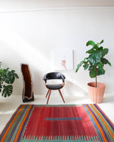 Turkish rug, vintage rug, flat weave, kilim rug, large area rug, square rug, Wild Shaman, Portland, Oregon, rug store, rug shop, local shop, bright colors, area rug, red rug, bold color