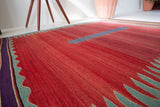 Turkish rug, vintage rug, flat weave, kilim rug, large area rug, square rug, Wild Shaman, Portland, Oregon, rug store, rug shop, local shop, bright colors, area rug, red rug, bold color