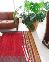 Turkish rug, vintage rug, flat weave, kilim rug, large area rug, square rug, Wild Shaman, Portland, Oregon, rug store, rug shop, local shop, bright colors, area rug, red rug, bold color