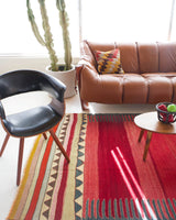 Turkish rug, vintage rug, flat weave, kilim rug, large area rug, square rug, Wild Shaman, Portland, Oregon, rug store, rug shop, local shop, bright colors, area rug, red rug, bold color