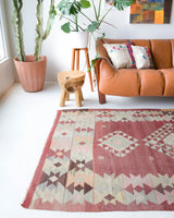 Vintage kilim rug in room decor setting, old rug, antique rug, pastel colors, faded colors, Turkish rug, vintage rug, soft rug, Portland, Oregon, rug store, rug shop, local shop, bold colors, bright colors, faded colorsVintage kilim rug in room decor setting, old rug, antique rug, pastel colors, faded colors, Turkish rug, vintage rug, soft rug, Portland, Oregon, rug store, rug shop, local shop, bold colors, bright colors, faded colors