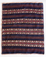 Vintage mini kilim rug in room decor setting, kilim, Turkish rug, vintage rug, portland, rug shop, bright colors, wild shaman, soft rug, bold color, Portland, Oregon, rug store, rug shop, local shop