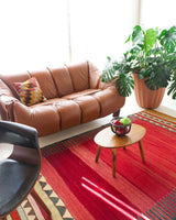 Turkish rug, vintage rug, flat weave, kilim rug, large area rug, square rug, Wild Shaman, Portland, Oregon, rug store, rug shop, local shop, bright colors, area rug, red rug, bold color