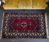 old rug, antique rug, Turkish rug, Portland, Oregon, rug store, rug shop, local shop, bright colors, wild shaman, area rug, red rug, bold color, burgundy, dark red, rug shop, portland, Anatolian rug