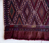 Vintage mini kilim rug in room decor setting, kilim, Turkish rug, vintage rug, portland, rug shop, bright colors, wild shaman, soft rug, bold color, Portland, Oregon, rug store, rug shop, local shop