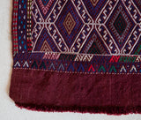 Vintage mini kilim rug in room decor setting, kilim, Turkish rug, vintage rug, portland, rug shop, bright colors, wild shaman, soft rug, bold color, Portland, Oregon, rug store, rug shop, local shop