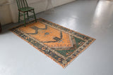 Vintage Anatolian Rug 3.9ftx6.6ft
