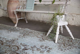 Vintage Overdyed Isparta Rug in light blue 7ftx10.6ft