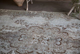 Vintage Overdyed Isparta Rug in light blue 7ftx10.6ft