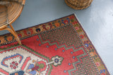 Vintage Anatolian Rug 3.9ftx6.3ft