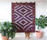 Turkish rug, vintage rug, flat weave, kilim rug, large area rug, square rug, Wild Shaman, Portland, Oregon, rug store, rug shop, local shop, bright colors, area rug, orange rug, bold color