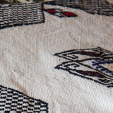 Floor pouf in a living room setting, pillow, turkish pillow, kilim pillow, home decor, decorative pillow, sham, rug pillow, decor, home decor, pouf, floor cushion, cushion, Portland, rugshop, Oregon, Wild Shaman, ottoman