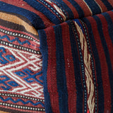 Floor pouf in a living room setting, pillow, turkish pillow, kilim pillow, home decor, decorative pillow, sham, rug pillow, decor, home decor, pouf, floor cushion, cushion, Portland, rugshop, Oregon, Wild Shaman, ottoman