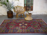 Vintage Konya Seccade Rug 4.7ftx7ft
