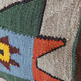 Floor pouf in a living room setting, pillow, turkish pillow, kilim pillow, home decor, decorative pillow, sham, rug pillow, decor, home decor, pouf, floor cushion, cushion, Portland, rugshop, Oregon, Wild Shaman, ottoman