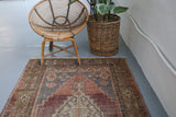 Vintage Anatolian Rug 4ftx7.4ft