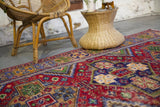 Vintage Konya Seccade Rug 4.7ftx7ft