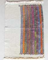 Vintage mini kilim rug in room decor setting, kilim, Turkish rug, vintage rug, portland, rug shop, bright colors, wild shaman, soft rug, bold color, Portland, Oregon, rug store, rug shop, local shop