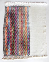 Vintage mini kilim rug in room decor setting, kilim, Turkish rug, vintage rug, portland, rug shop, bright colors, wild shaman, soft rug, bold color, Portland, Oregon, rug store, rug shop, local shop