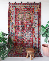 Turkish rug, vintage rug, flat weave, kilim rug, large area rug, square rug, Wild Shaman, Portland, Oregon, rug store, rug shop, local shop, bright colors, area rug, orange rug, bold color