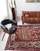 Turkish rug, vintage rug, flat weave, kilim rug, large area rug, square rug, Wild Shaman, Portland, Oregon, rug store, rug shop, local shop, bright colors, area rug, orange rug, bold color