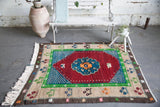 Old Konya Tulu Rug 4.1ftx5.5ft