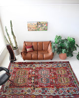 Turkish rug, vintage rug, flat weave, kilim rug, large area rug, square rug, Wild Shaman, Portland, Oregon, rug store, rug shop, local shop, bright colors, area rug, orange rug, bold color