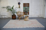 Vintage Turkish Anatolian Rug 4.7ftx7.3ft