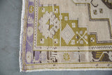 Vintage Turkish Faded Anatolian Rug 3.10ftx7.2ft