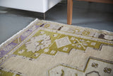 Vintage Turkish Faded Anatolian Rug 3.10ftx7.2ft