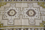 Vintage Turkish Faded Anatolian Rug 3.10ftx7.2ft