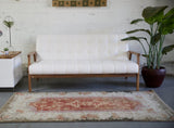 Vintage Faded Anatolian Turkish Rug 3.1ftx6.3ft