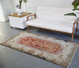 Vintage Faded Anatolian Turkish Rug 3.1ftx6.3ft