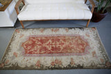 Vintage Faded Anatolian Turkish Rug 3.1ftx6.3ft