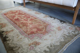 Vintage Faded Anatolian Turkish Rug 3.1ftx6.3ft