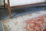 Vintage Faded Anatolian Turkish Rug 3.1ftx6.3ft