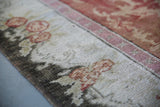 Vintage Faded Anatolian Turkish Rug 3.1ftx6.3ft