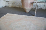 Vintage Turkish Faded Anatolian Runner Rug 3ftx9.5ft