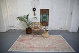Vintage Turkish Faded Anatolian Rug 4.5ftx8ft