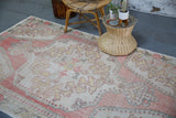 Vintage Turkish Faded Anatolian Rug 4.5ftx8ft