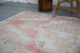 Vintage Turkish Faded Anatolian Rug 4.5ftx8ft